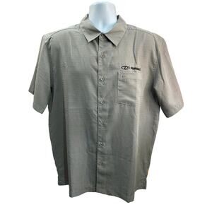 Quicksilver Waterman button down Pursuit Boats Logo Offshore Fishing Large Gray